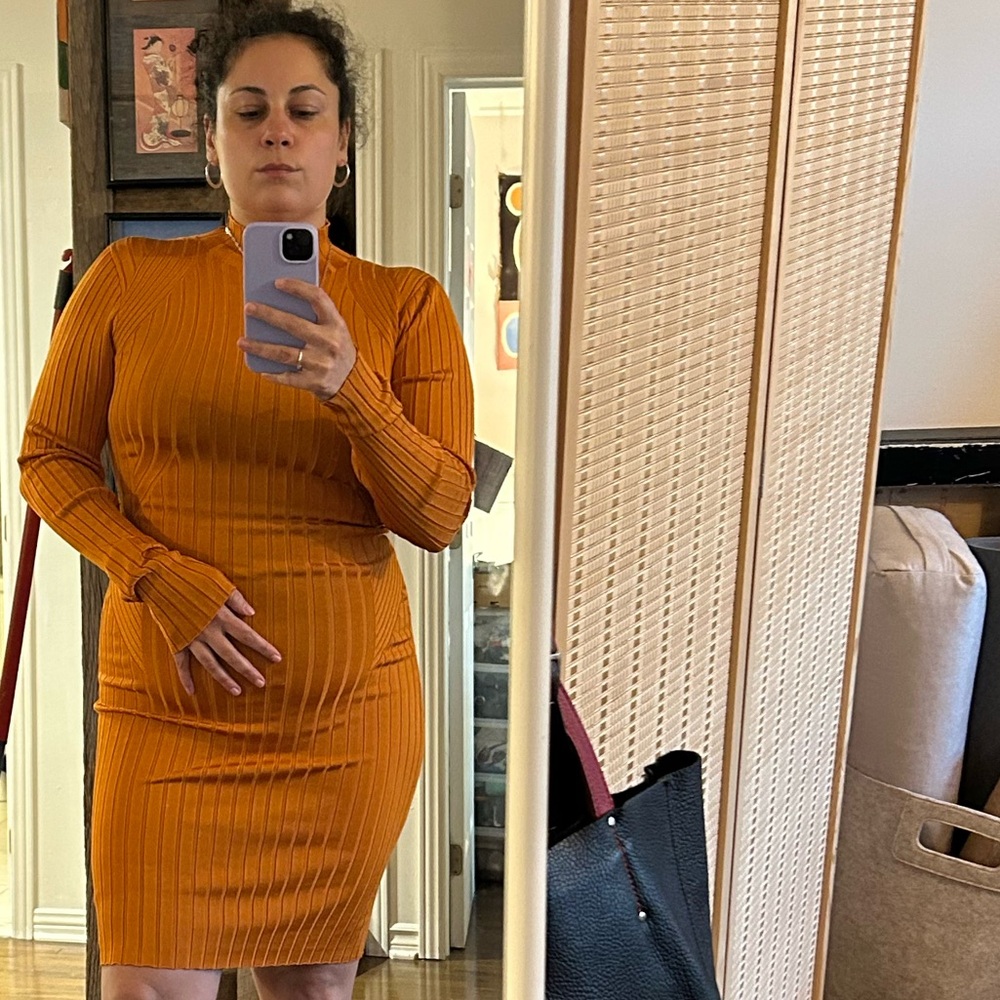 H&M Vibrant Orange Long Sleeve Dress - Picture 5 of 5